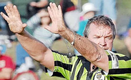 Backed up: Referee John Cole has been vindicated after sending off a junior player who deliberately shoulder-charged him in the grand final. Backed up: Referee John Cole has been vindicated after sending off a junior player who deliberately shoulder-charged him in the grand final.